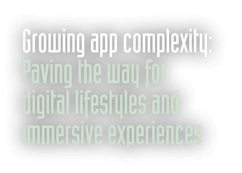 Growing app complexity: Paving the way for digital lifestyles and immersive experiences