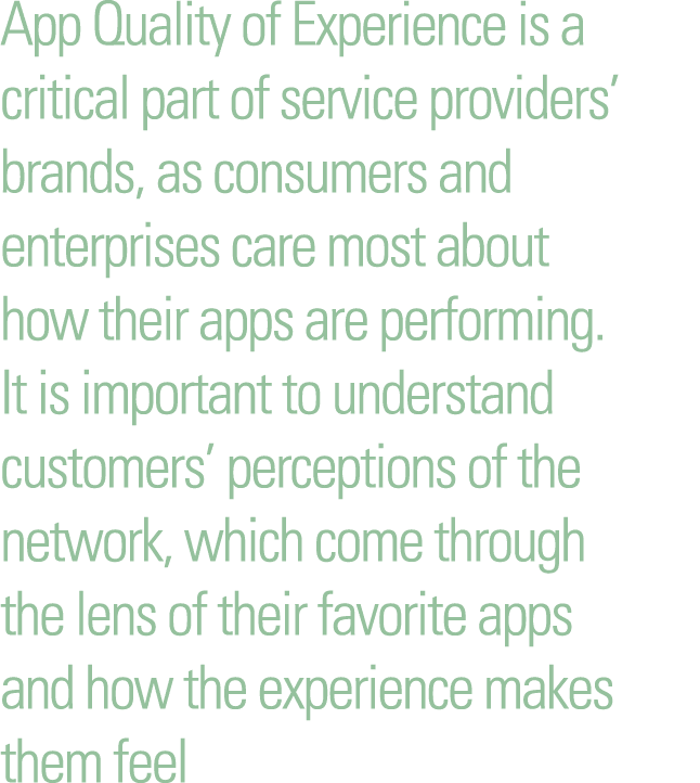 App Quality of Experience is a critical part of service providers  brands, as consumers and enterprises care most abo   